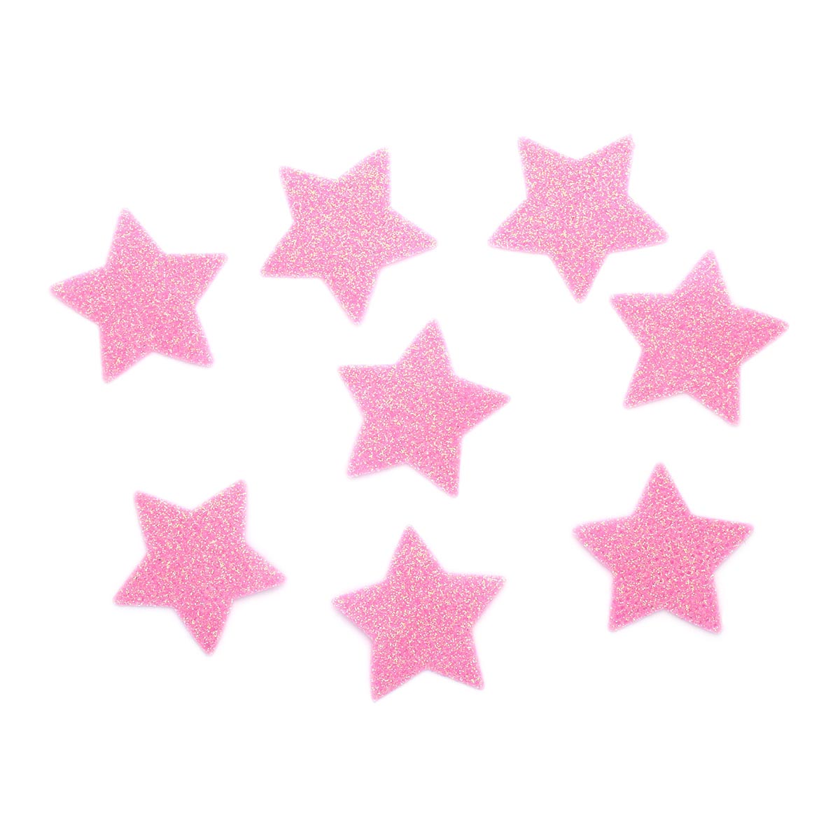 Набор декоративных элементов из ткани 28655 "Звёздочки" цв.светло-розовый