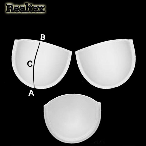 Чашечки с косточкой Realtex R9-20 размер №100 PUSH UP (4пары) цв.белый