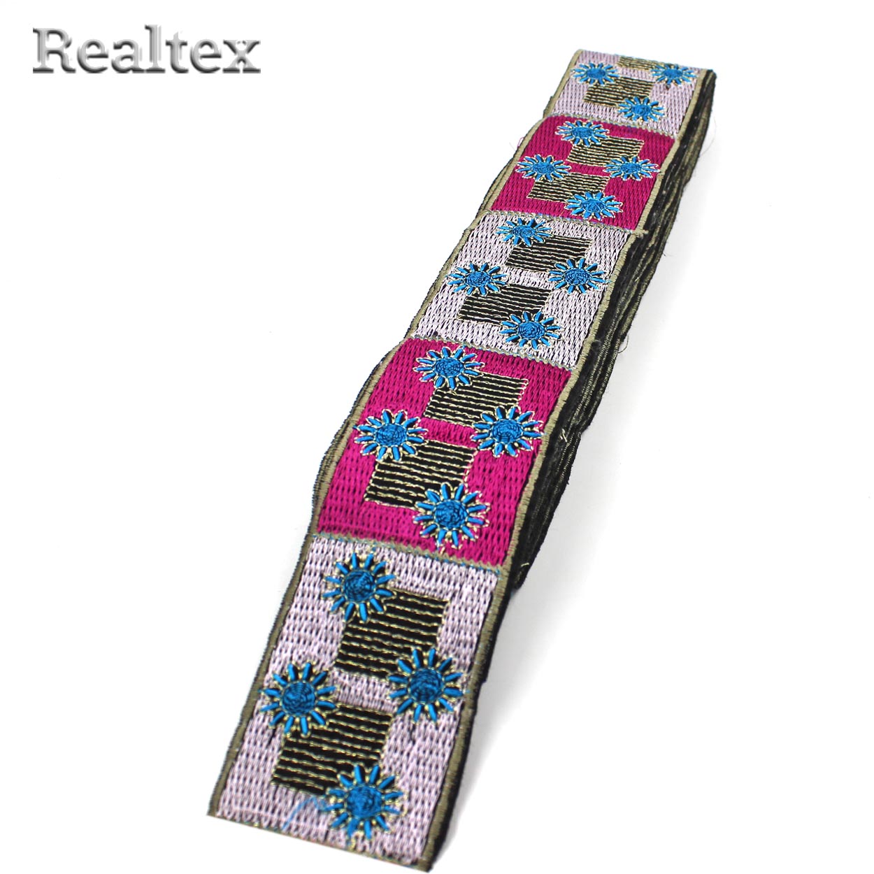 Тесьма 2734 50мм цв.малиновый/сирень