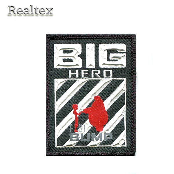Нашивка прорезиненая Realtex RT-82 "BIG HERO" цв.черный/белый