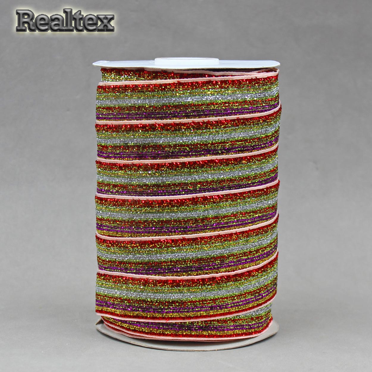 Лента бархатная люрекс RS 20мм цв.47 mix