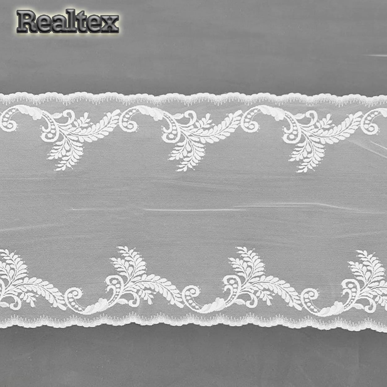 Кружево стрейч 230мм TBY 8025 цв.1 белый