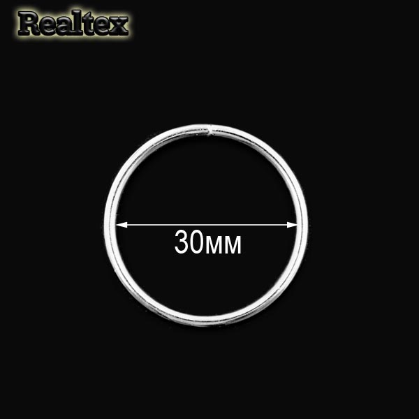 Кольцо разъёмное металлическое 30*2.5мм RS цв.никель