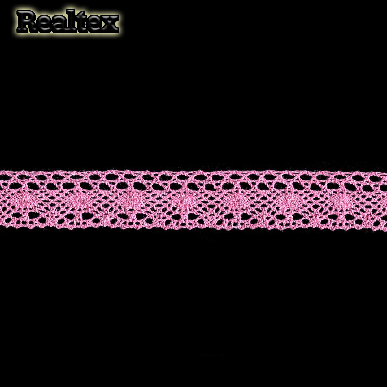 Кружево вязаное  25мм 25.01.107 (25м) цв.13 розовый