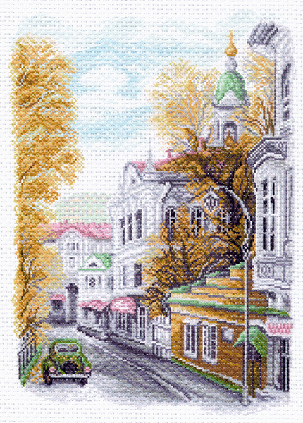 Рисунок на канве МП №1556 "Яузский бульвар" 37х49см