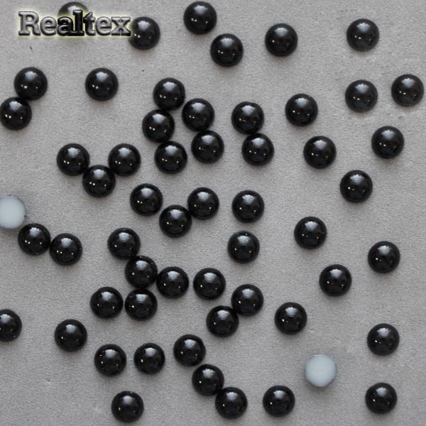 Полу-бусы Realtex  4мм (500гр) цв.02 черный 