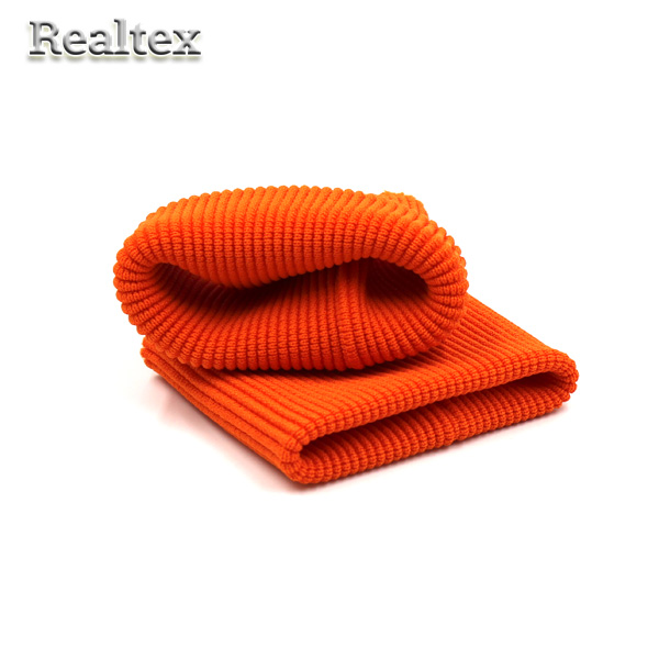 Манжет трикотажный АМ 8,5*7,5см 87%полиэфир+13%лайкра цв.оранжевый