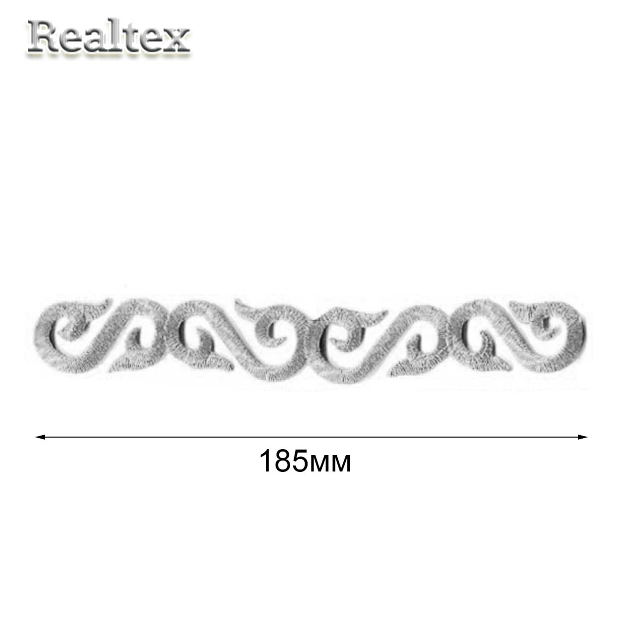Термоаппликации орнамент Realtex R-2582 цв.серебро