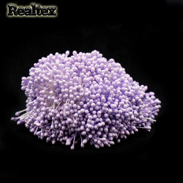 Тычинки Realtex двухсторонние на нитях цв. сиреневый