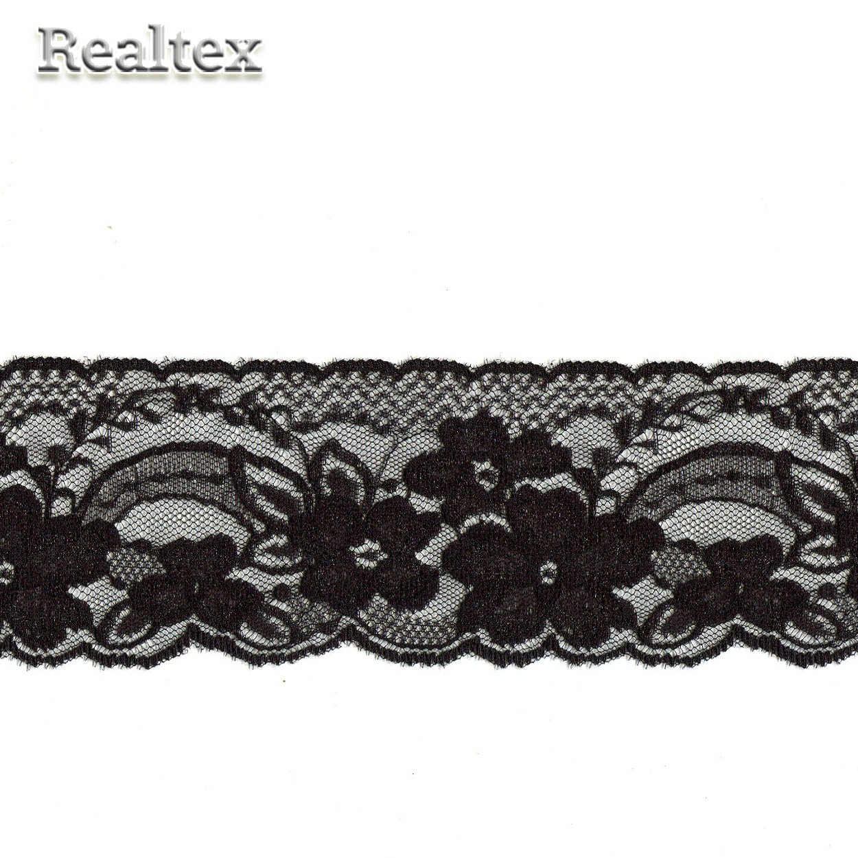 Кружево капроновое Реалтекс  70мм SC 922 (25м) цв.черный