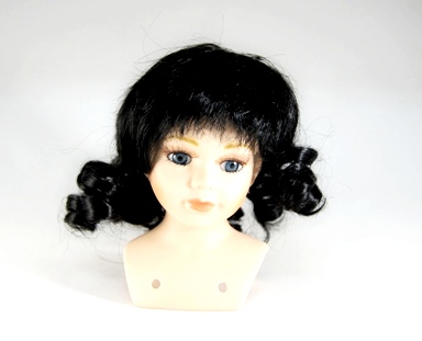 Волосы для кукол парик "Локоны" П80 21417 цв.черный 