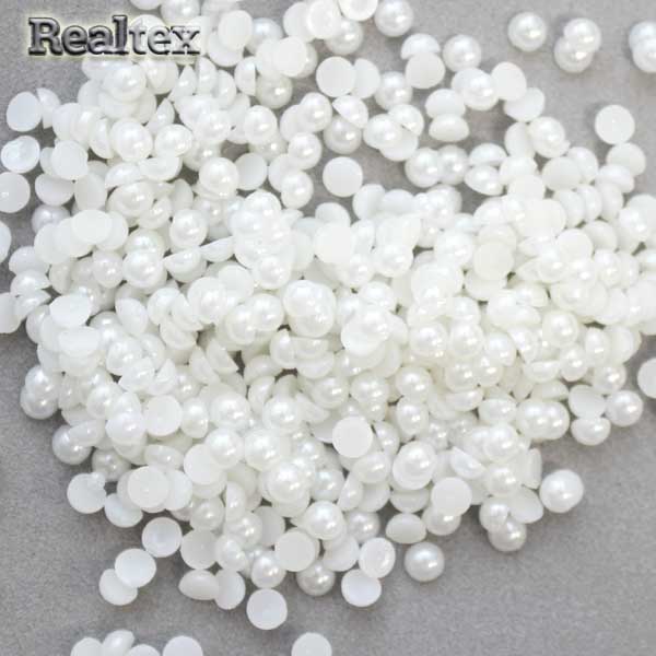 Полу-бусы Realtex  3мм (500гр) цв.33 белый 