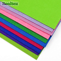 Фетр листовой жесткий Realtex 2мм 20*30см цв.ассорти 