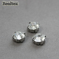 Стразы пришивные стекло в оправе Реалтекс SS-16 3мм (100шт) цв.Crystal 
