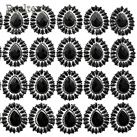 Термоаппликации-стразы №23 на листе 24*40см (36шт) цв.черный