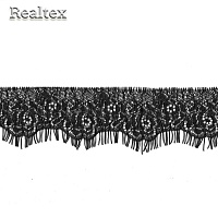 Кружево Realtex "реснички"  50мм 78100-1 (4шт*3м) цв.черный