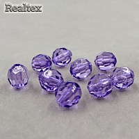 Бусины акриловые 3243 14мм (100гр) цв.07 фиолетовый