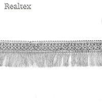 Бахрома металлизированная 50мм 1282 цв.серебро 
