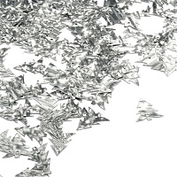 Пайетки россыпью TBY-FLK780 Ёлочки (50гр) цв.01 серебро