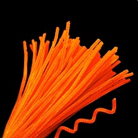 Проволока "Синель" Realtex для творчества N d-6мм 30см (100шт) цв.А-006 оранжевый неон