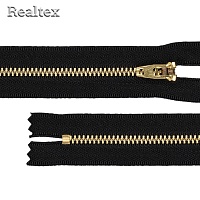 Молнии джинсовые JIN 4L латунь 16см Т.4 неразъёмная №1 (10шт) цв.310 черный