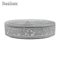 Тесьма церковная  Realtex 25мм R-01 цв.серебро