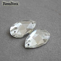 Стразы пришивные стекло капля 10,5*18мм Реалтекс цв.01 Crystal