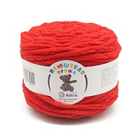 Пряжа Астра "Плюшевая" (100%полиэстер) (2*100гр*80м) цв.152 красный