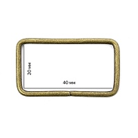 Рамка металлическая TSW 40х20х2,5мм цв.антик