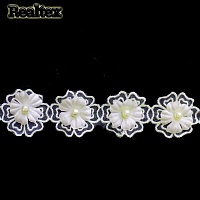 Кружево Realtex объемное 3D 30мм TJ-D082  Realtex цв.молочный