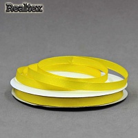 Лента атласная 6мм Realtex (27,4м) цв.023 желтый
