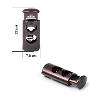 Фиксатор металлический OR.0305-5123 7,8*22мм (10шт) цв.антик