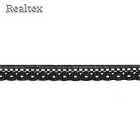 Кружево капроновое  10мм TBY 1665 (27,4м) цв.10 чёрный