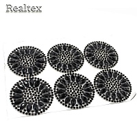 Термоаппликации-стразы №28 (6шт) цв.черный