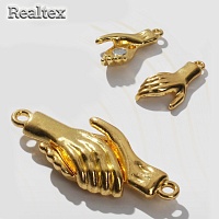 Застежка магнитная 9824758 "Руки" (2шт) цв.золото