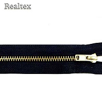 Молнии джинсовые Т.4 18см неразъёмная цв.золото/черный