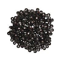 Пайетки "Астра" (10гр) "граненые объёмные 8" 4мм цв.50113 чёрный голографик