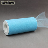 Фатин с глиттером средней жесткости RS ш.150мм цв.07 голубой