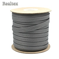 Шнур плоский 06с2341 14мм цв.012 серый