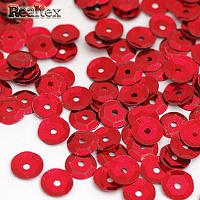 Пайетки россыпью TBY-FLK032 граненые 8мм (50гр) цв.03 красный