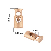 Фиксатор металлический OR.0305-5338 19,5*8,86мм (10шт) цв.матовое золото