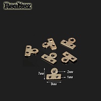 Держатель "Realtex" для 2 нитей 9*7мм (50шт) цв.золото