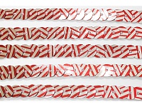 Пайетки на нитях плоские 6мм У цв.S20 белый/красный 