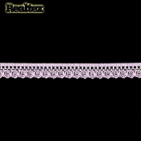 Кружево капроновое  10мм TBY 1665 (27,4м) цв.09 светло-розовый