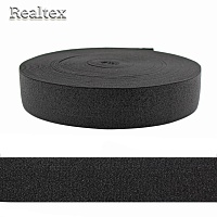 Резинка Realtex декоративная 40мм R-21 с люрексом (22,8м) цв.черный