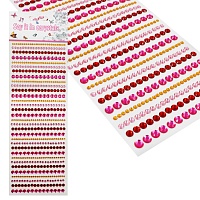 Стразы клеевые акриловые Realtex №2 (блистер) (640шт) цв.ассорти №1