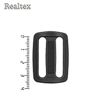 Пряжка двухщелевая 30мм ДЩ цв.черный