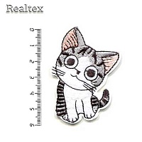  Термоаппликации детские Реалтекс R-2407 "Кот" цв.серо-белый