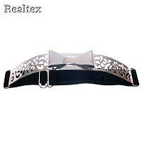 Ремень женский CBT-3013 цв.серебро/черный 