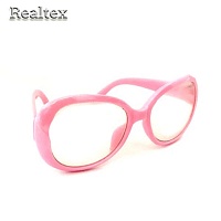 Очки со стеклом пластик 26504 8,5см для игрушек цв.светло-розовый